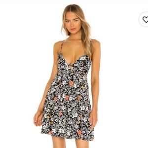 Free People X REVOLVE Kaley Mini Dress in Black Combo NWOT